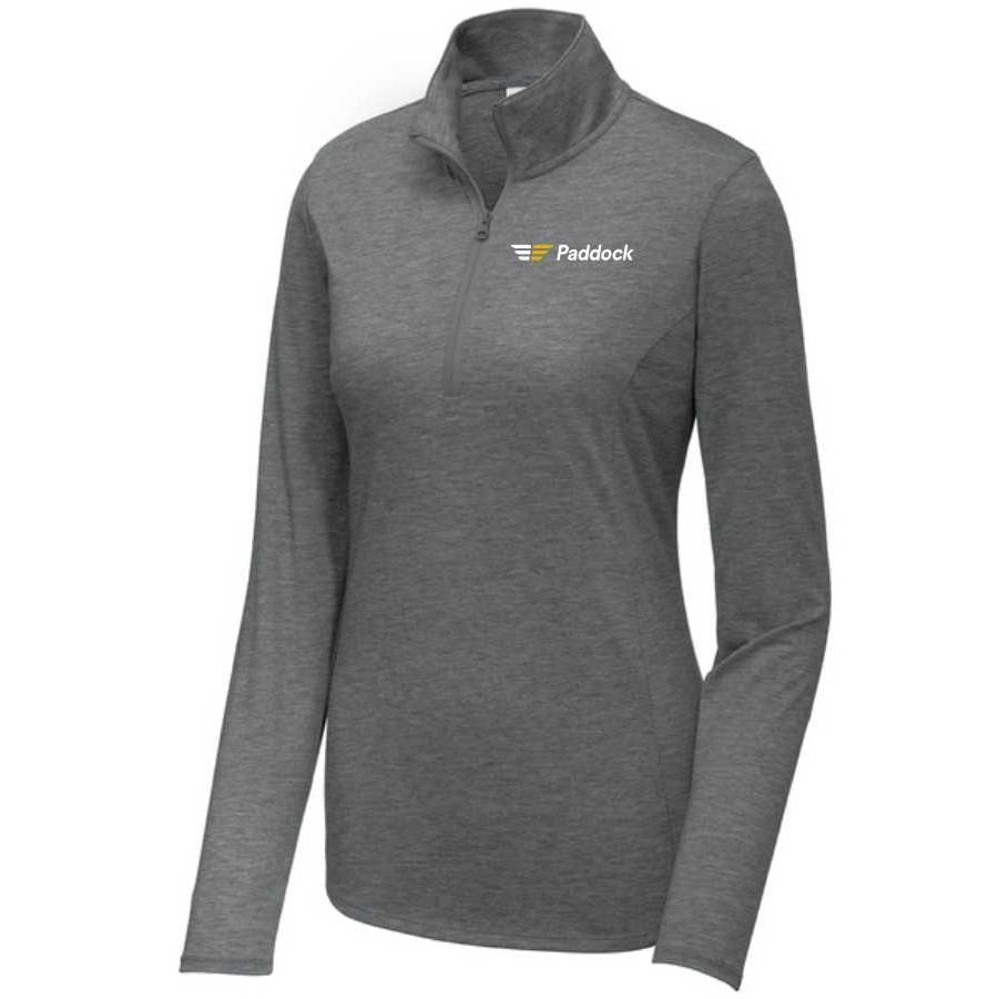 Sport Tek Women's PosiCharge Tri Blend Wicking 1/4 Zip Pullover