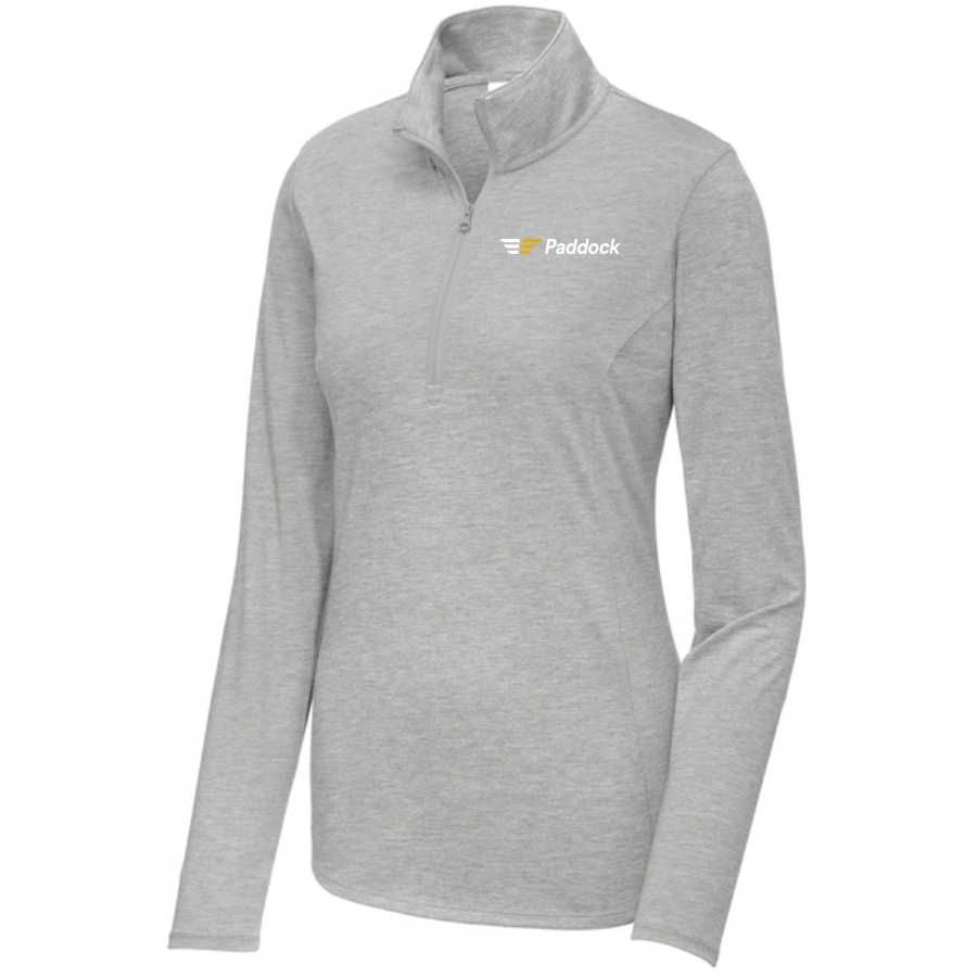 Sport Tek Women's PosiCharge Tri Blend Wicking 1/4 Zip Pullover