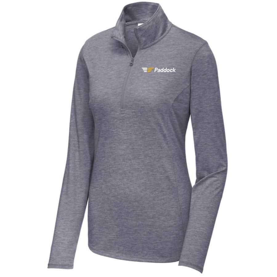 Sport Tek Women's PosiCharge Tri Blend Wicking 1/4 Zip Pullover