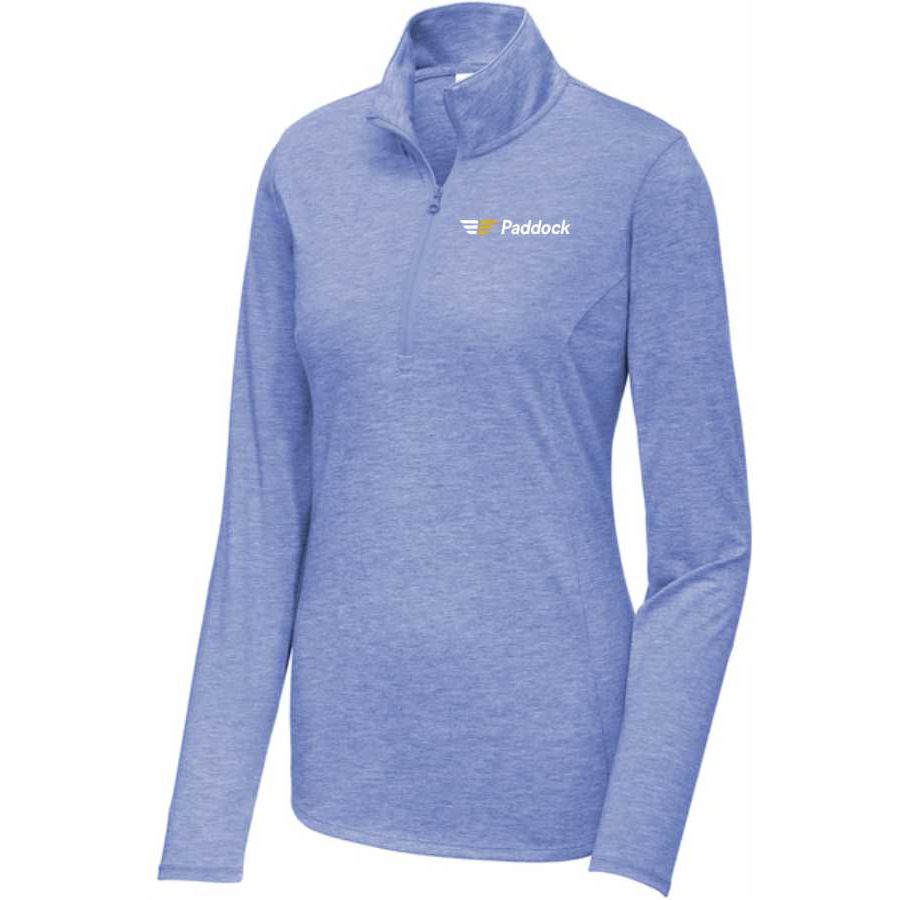 Sport Tek Women's PosiCharge Tri Blend Wicking 1/4 Zip Pullover