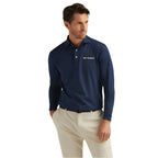 Peter Millar Men's Solid Long Sleeve Performance Polo
