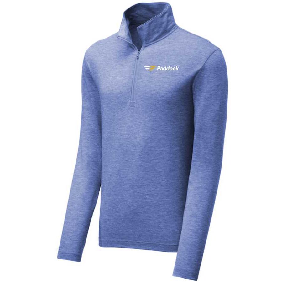 Sport Tek Men's PosiCharge Tri Blend Wicking 1/4 Zip Pullover